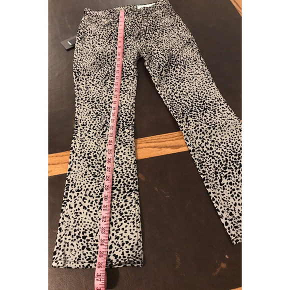 Rag & Bone Hana High-Rise Slim Fit Cropped Boot Gray Cheetah Jeans - 24 - NWT - Picture 16 of 16